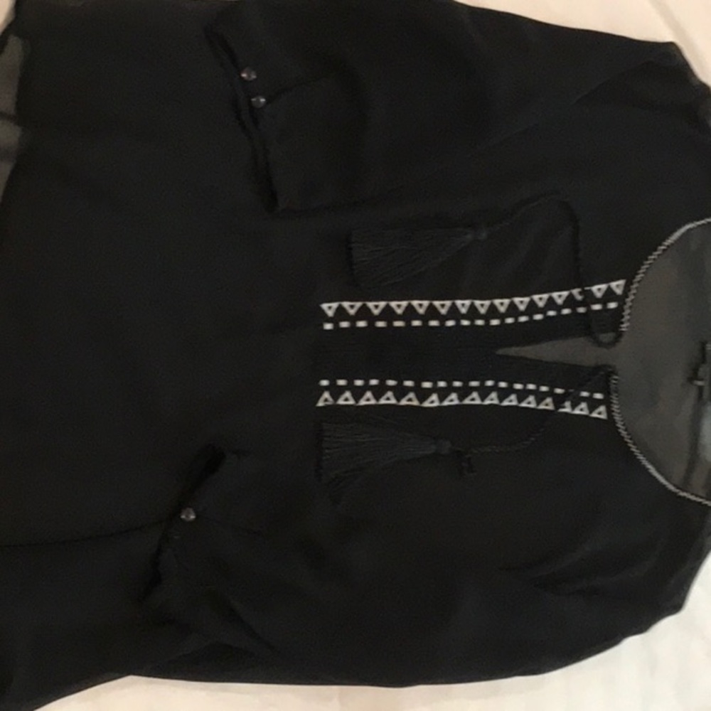 Black sheer blouse